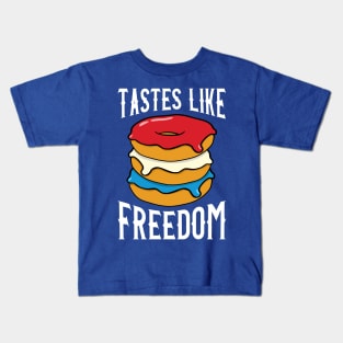 4th of July Donuts Tastes Like Freedom Kids T-Shirt